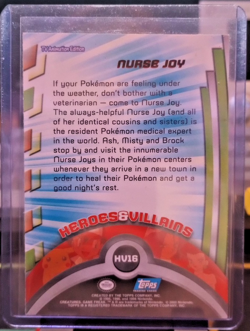 Topps Pokemon TV Animation Nurse Joy HV16 Heroes & Villains - Image 2