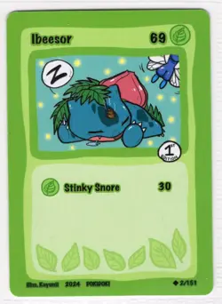 Ibeesor (Ivysaur) 2/151 - Pokidoki First Edition Fan Art - Pokemon - Image 1