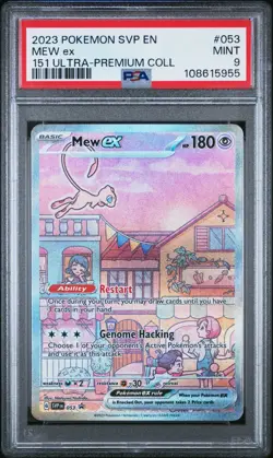 2023 POKEMON EN-SV BLACK STAR PROMO 151 ULTRA-PREMIUM COLL #053 MEW EX PSA 9 #55 - Image 1