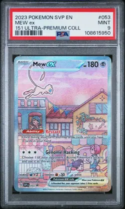 2023 POKEMON EN-SV BLACK STAR PROMO 151 ULTRA-PREMIUM COLL #053 MEW EX PSA 9 #50 - Image 1