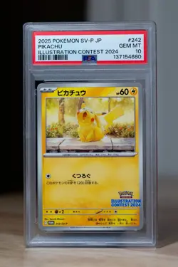 Pikachu #242/SV-P Illustration Contest 2025 Pokemon Japanese Promo PSA 10 - Image 1