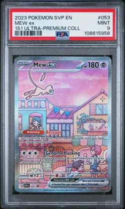 2023 POKEMON EN-SV BLACK STAR PROMO 151 ULTRA-PREMIUM COLL #053 MEW EX PSA 9 #56 - Image 1