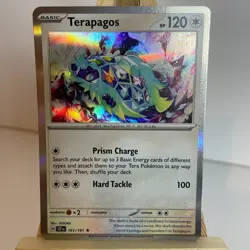 Terapagos 161/191 Surging Sparks Holo Rare Pokemon Light Play+ - Image 1