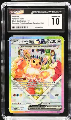 Eevee Ex Prismatic Evolutions Super-Premium Coll. Black Star Promos 174 CGC 10 - Image 1