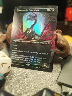 MTG Ebondeath, Dracolich - Borderless foil art - AFR #292 - Image 2