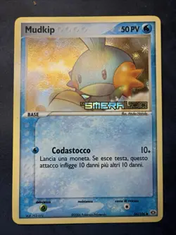 Original Pokemon card Mudkip 56/106 EX Emerald stamped Holo ITA - Near Mint - Image 1