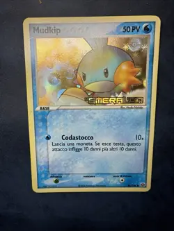 Original Pokemon card Mudkip 56/106 EX Emerald stamped Holo ITA - Near Mint - Image 5