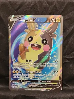 Pokemon Morpeko v TCG Full Art Holo Card Sword & Shield Base Set 190/202 - Image 1