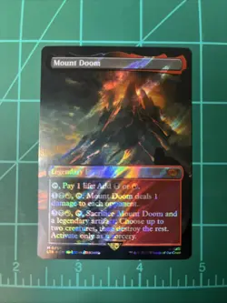 Mount Doom (Borderless) (Surge Foil) Universes Beyond: the Lord of the Rings: NM - Image 1