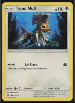Type: Null 183/236 Pokemon Cosmic Eclipse Uncommon Lightly Played - Image 1
