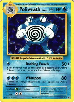 Pokemon TCG Poliwrath Holo Holo Rare XY Evolutions 25/108 MP/HP - Image 1