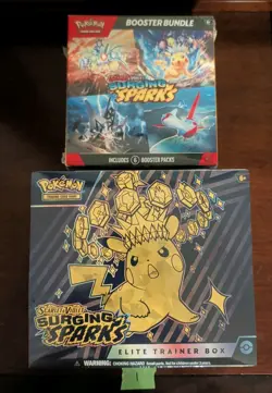 Pokemon Surging Sparks Collectors Combo -Elite Trainer Box w/ Booster Bundle :) - Image 2