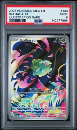 PSA 9 BULBASAUR 133/132 ILLUSTRATION RARE MEGA EVOLUTION POKEMON 🍃 - Image 1