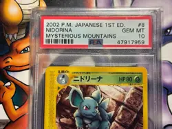 2002 Japanese Pokemon ~ Mysterious Mountains ~ Nidorina 1st Ed. #8 ~ PSA 10 - Image 2