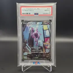 Pokemon PSA 10 Gem Mint Japanese Pokemon Go Alt Art Mewtwo V 074/071 - Image 1