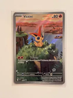 Pokemon TCG Victini SVP 208 Promo Illustration Black Bolt White Flare - Image 1