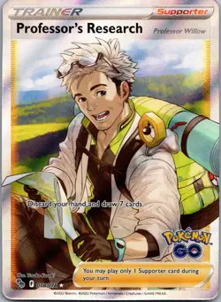 Professor's Research (Full Art) Ultra Rare Pokemon GO 078/078 NM - Image 1