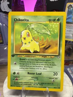 2000 Pokemon Neo Genesis - 1st Edition - Chikorita 54/111 - Ungraded - Image 1