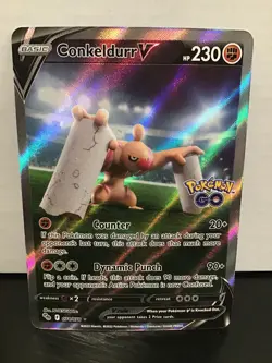 Conkeldurr V Alt Art 74/78 Ultra Rare Holo Pokemon GO - Image 1