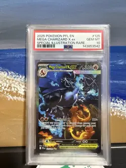 PSA 10 Mega Charizard x Ex #125 Gem Mint Pokemon 2025 Special Illustration Rare - Image 1
