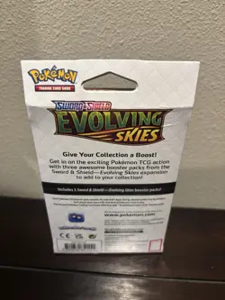 Sealed 3 Pack Evolving Skies Hanger Box Pokemon TCG Sword & Shield booster b 820650851551 - Image 3