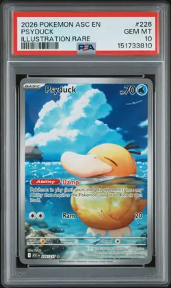 2026 POKEMON ASC EN-ASCENDED HEROES ILLUSTRATION RARE #226 PSYDUCK PSA 10 - Image 1