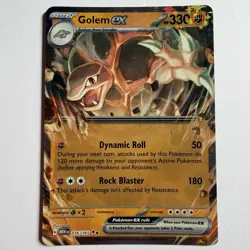 Pokemon TCG Golem ex 076/165 Pokemon 151 Holo Double Rare Pack Fresh / NM Card - Image 1