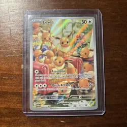 Pokemon TCG Eevee 188/167 Sv06: Twilight Masquerade Illustration Rare Holo Card - Image 1