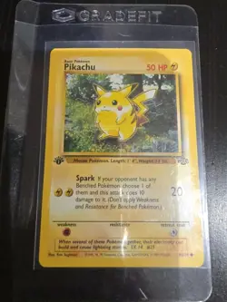 1st Edition Pikachu 60/64 Jungle Pokemon card LV 14 #25 1999 - Image 1