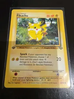 1st Edition Pikachu 60/64 Jungle Pokemon card LV 14 #25 1999 - Image 3