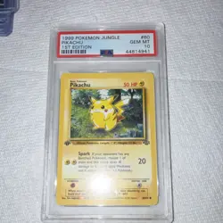 Pokemon Jungle Pikachu 1st Edition PSA 10 #60/64 English 1999 - Image 1