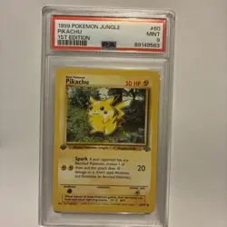 Pokemon 1st Edition PIKACHU 60/64 Jungle Card PSA 9 GRADED. MINT, #60 - 1999 - Image 1
