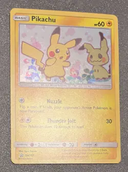 Pokemon 2019 ☀ & 🌒 Pikachu SM162 Bl✩ck St✩r Promo HP60 - Image 3