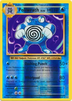 Poliwrath 25/108 Reverse Holo Rare - Evolutions - Pokemon TCG - DAMAGED - Image 1