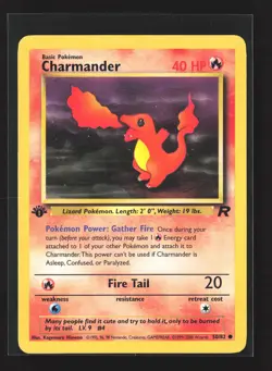 Pokemon Team Rocket #50/82 1st Edition Charmander - Image 1