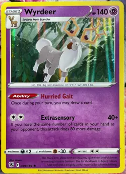 Wyrdeer Holo Rare - 069/189 - Astral Radiance Pokemon 2022 - Image 1