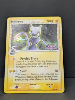 Mewtwo (Delta Species) 24/110 Holon Phantoms Reverse Holo Rare Pokemon TCG MP+ - Image 3