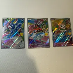Pokemon TCG First Partner Illustration Collection Series 1 Gen 7 Alola Starters - Image 1