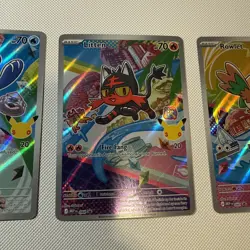 Pokemon TCG First Partner Illustration Collection Series 1 Gen 7 Alola Starters - Image 3