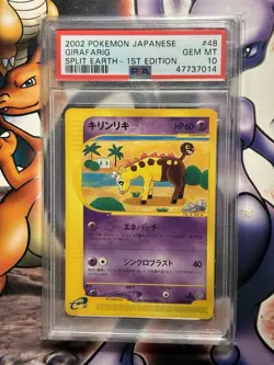 2002 Japanese Pokemon Split Earth 1st Edition ~ Girafarig #48 ~ PSA 10 GEM MINT - Image 1