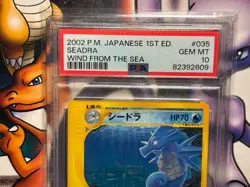 2002 Japanese Pokemon ~ Wind from the Sea 1st Edition ~ Seadra #35 ~ PSA 10 - Image 2