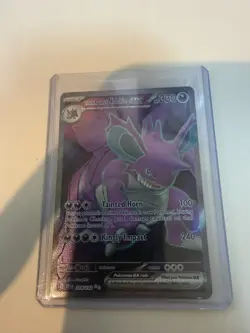 Team Rocket's Nidoking ex 216/182 Ultra Rare SV10: Destined Rivals NM Pokemon - Image 1
