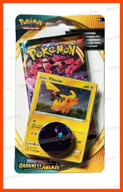 Pokemon Sword & Shield Darkness Ablaze Booster Pikachu Hatenna Promo Mewtwo Coin 728192520068 - Image 1