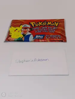 Pokemon Topps TV Animation Edition 1999 RED LOGO Factory Sealed LAST PACK - Image 1