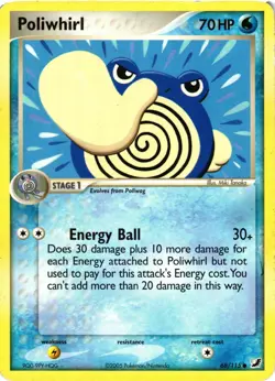 Pokemon TCG Poliwhirl 68/115 Unseen Forces Regular HP - Image 1