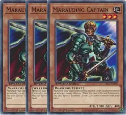 Yugioh - Marauding Captain x 3 - 1st Edition NM - Plus Free Holographic Card - Image 1