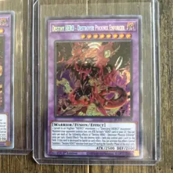 Yugioh Destiny HERO-Destroyer Phoenix Enforcer BODE EN039 Secret Rare 1st ED x2 - Image 3