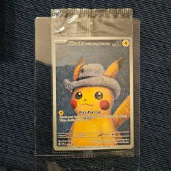 PIKACHU VAN GOGH WITH GREY FELT HAT SVP EN 085 PROMO POKEMON CARD-SEALED - Image 1