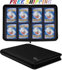 Trading Card Binder with Sleeves, Premium 4 Pocket Ringless Card Binder 160 Side - Image 1