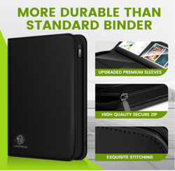 Trading Card Binder with Sleeves, Premium 4 Pocket Ringless Card Binder 160 Side - Image 3